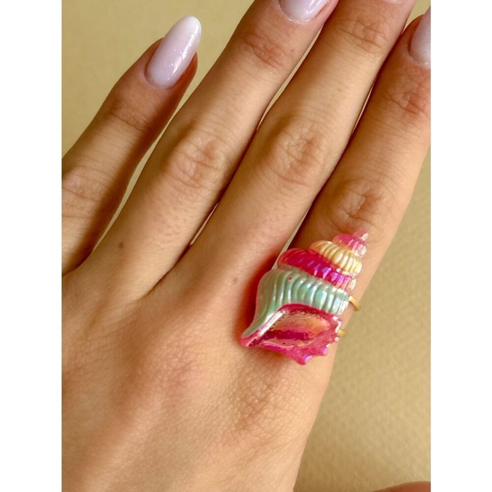 Colorful Seashell Ring #2608 - Picture 4 of 5